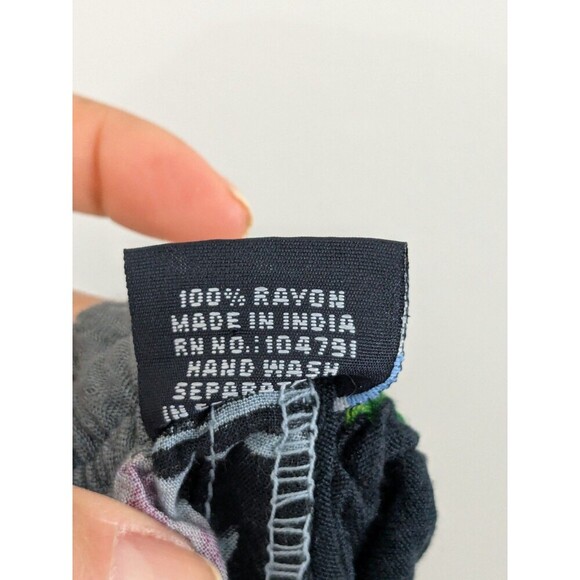 Advance Patchwork Shorts Womens Small Medium Boho Drawstring Rayon India Festiva - Picture 8 of 8